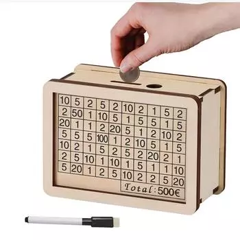Подсчет монет Копилка с открывающейся деревянной копилкой со счетчиком Ящик для хранения денег для детей, мальчиков, девочек, взрослых, подарок на вечеринку