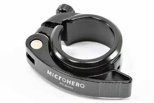 Подседельный хомут MicrOHERO из кованого алюминиевого сплава, легкий, 63 г, 40,8 мм, SC-QR41 (черный)