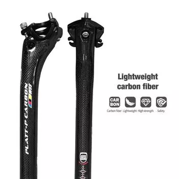 Подседельный штырь MTB из углеродного волокна 27,2/31,6 мм для горного/шоссейного велосипеда, глянцевый 3K, детали для велосипеда фиолетовый