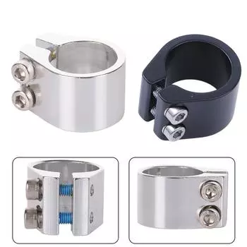 Подседельный штырь Зажим подседельного штыря Черный Двойной Болт Двойной Слой серебряный