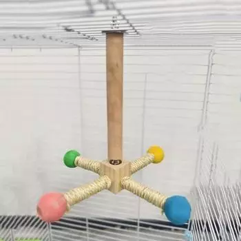 Подшипник для попугаев, деревянная подставка для попугаев, игрушечная мельница, жердочка для птиц, неразлучники разноцветный