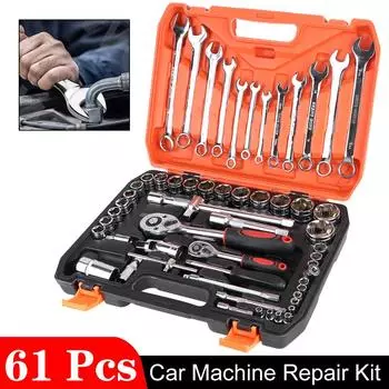 Подшипник колеса 61 шт./комплект ручного инструмента для снятия автомобильных инструментов набор для ремонта автомобиля механический торцевой ключ портативный установщик уплотнений 61Pcs