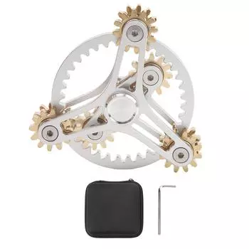 Подшипник Шестеренка Пальчиковая Игрушка Медитация Уменьшение Тревоги Избавление от Вредных Привычек Подшипник 3 Шестеренки Металлическая Игрушка Серебро серебряный