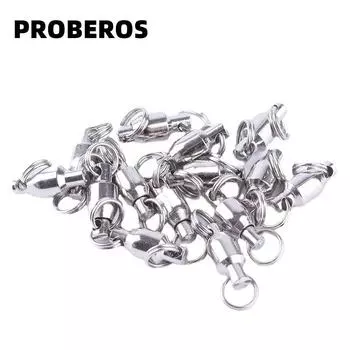 10 шт. подшипников с двойной головкой и двойным кольцом, вращающееся кольцо, высокоскоростной вращающийся кольцевой соединитель, большой объект, кольцо в форме восьмерки, сильная сила растяжения 2#