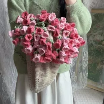 Подсолнух Гвоздика Роза Букет Плед Крючком Плед Гвоздика Для Подруги и Мамы Подарок Style 2