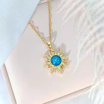 Подсолнух Ожерелье Женская Индивидуальность Универсальный Дофамин Барби Циркон Ювелирные Изделия