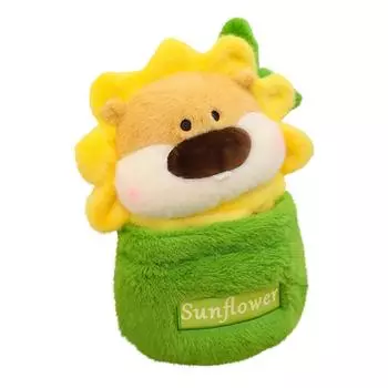 Подсолнух плюшевая игрушка цветок. Подарки на день рождения для мужчин и женщин. Успокаивающие игрушки. Подарки для детей.Детские игрушки.1 шт.9.8 дюймов One Size жёлтый