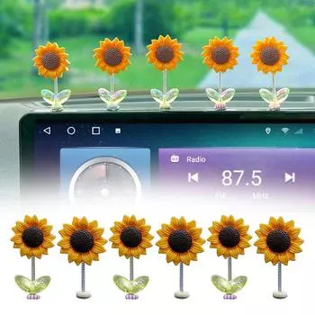 Подсолнух украшения для приборной панели автомобиля милый пупс подсолнух украшение для приборной панели автомобиля