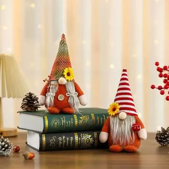 Подсолнух Урожай Безликая кукла День благодарения Грибная сумка Маленький подарок Colored hat