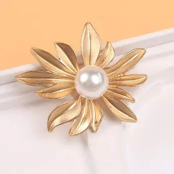 Подсолнух Жемчужный Цветок Брошь Женственность Роскошный Костюм Одежда Аксессуары Брошь Булавка