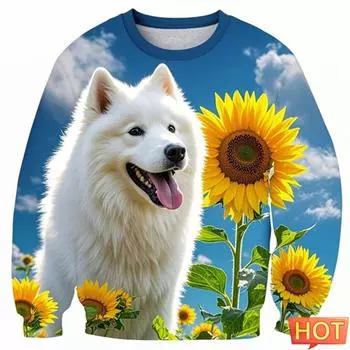 Подсолнухи Самоа Графические Толстовки Одежда Для Мужчин 3D Печатный Самоа Мультфильм Пуловер Для Детей Женщин Модная Толстовка С Капюшоном Спортивная Одежда S