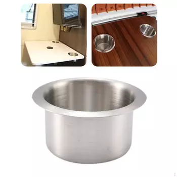 Подстаканник 201 из нержавеющей стали для бутылки для напитков для прицепа RV яхты серебристый 10,7 см x 5,3 см Silver 10.7cmx3.3cm