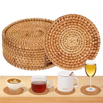 Подстаканник DFsucces Atta Coaster круглый подстаканник стильный керамический водонепроницаемый чехол для хранения чая в комплекте подставка для чая изоляционная подкладка традиционное ремесло