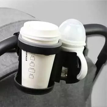 Подстаканник для детского сиденья, чайник, двойной подстаканник для стакана с водой, держатель для бутылочки, подстаканник для детской коляски чёрный