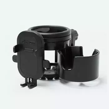 Подстаканник для детской коляски, универсальный вращающийся держатель для телефона, мобильный телефон в коляске, детская коляска, держатели для бутылок с кофе и водой чёрный
