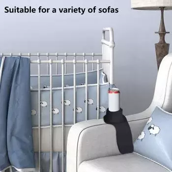 Подстаканник для дивана силиконовый подстаканник для дивана поднос нескользящий антипроливающийся диван подлокотник подставка для чашек кружек бутылок банок чёрный