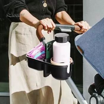 Подстаканник для коляски Удобное и универсальное крепление для телефона надежно удерживает напитки и телефоны в различных транспортных средствах чёрный