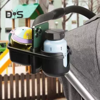 Подстаканник для коляски Удобное и универсальное крепление для телефона надежно удерживает напитки и телефоны в различных транспортных средствах чёрный