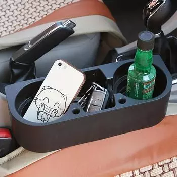 Подстаканник для сиденья грузовика, держатель для сиденья Wedge для автомобиля, держатель для заполнения щелей в сиденье автомобиля, органайзер с подстаканником для автомобиля чёрный