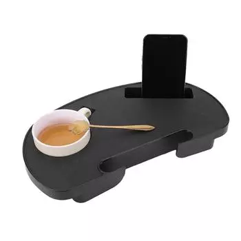 Подстаканник для стула с гнездом для мобильного телефона, откидывающийся столик, многофункциональный стул, поднос для принадлежностей, переносной для лужайки, патио, бассейна Double cup hole