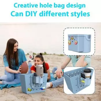 Подстаканник для сумки 3-в-1 Силиконовая сумка Аксессуары Шарм Напиток Телефон Солнцезащитные очки синий