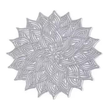 Подстаканник, легко чистящийся защитный коврик для обеденного стола, термостойкий коврик в форме цветка для чашки для домашней кухни золотистый