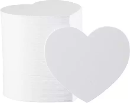 Подстаканник Matsuyama Paper Coaster White Heart Shape, листы 90/1 мм, 1000 шт. белый