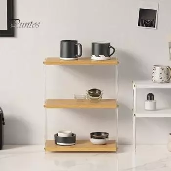 Подстаканник, органайзер для полки стола, прочный, несущий нагрузку, простая установка, многослойная организация верхней части комода, стеллаж для хранения вещей S белый