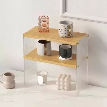 Подстаканник, органайзер для полки стола, прочный, выдерживающий нагрузку, простой монтаж, многослойная столешница для комода S