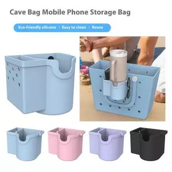 Подстаканник, пляжная сумка, аксессуары, водонепроницаемый, легкий, простая установка, вставка, органайзер, держатель для бутылок для сумки Bogg чёрный