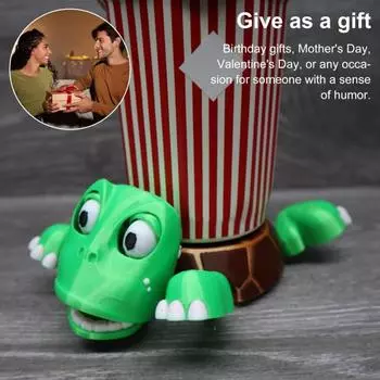 Подстаканник Turtle Coaster с изображением животных, напечатанный на 3D-принтере, с забавным выражением лица, термостойкий держатель для стакана в виде панды, подарок для друзей и семьи зелёный