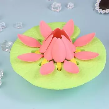 Подстаканник в виде водяной лилии 3D для бассейна Подстаканник в виде водяной лилии с саморегулирующимися лепестками Ненадувные держатели для напитков для бассейна и ванны