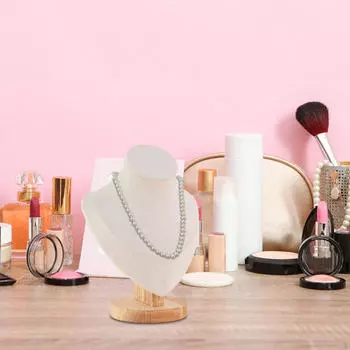 Подставка-бюст с цепочкой для ювелирных изделий с демонстрацией манекенов 8.5x14.7x17.8cm