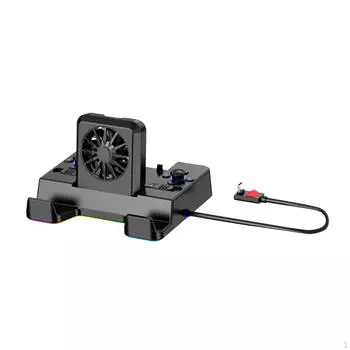 Подставка-держатель для игровой консоли, улучшенная, с зарядным кабелем, настольная игровая подставка-док-станция чёрный