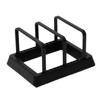 Подставка-держатель для кастрюль, крышек для кастрюль, органайзер для кухонной посуды, сушилка для хранения посуды, держатель для разделочной доски, органайзер для разделочной доски чёрный