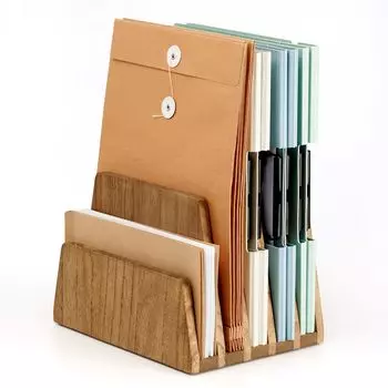 Подставка-держатель для книг KIRIGEN, подставка для книг, хранилище для файлов, коробка для файлов, подставка для файлов, коричневая, 5 разделителей TQ-5KWJJ-DBR