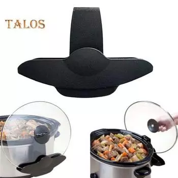 Подставка-держатель для крышек кастрюль для мультиварок, дизайн без перфорации, органайзер для столешницы, термостойкая пластиковая подставка для крышек кастрюль для хранения на кухне чёрный