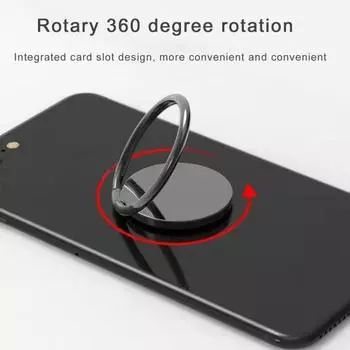 Подставка-держатель для мобильного телефона из цинкового сплава с вращением на 360 градусов и подставкой-кольцом для пальцев розового золота