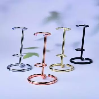 Подставка-держатель для палочки из железа с круглым основанием, железная основа, искусственный кристалл, украшение для хранения, домашний офис, декор S золотистый