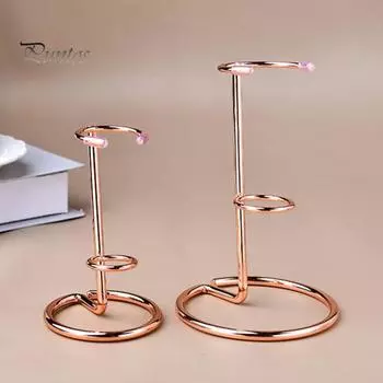 Подставка-держатель для палочки из железа с круглым основанием, железная основа, искусственный кристалл, украшение для хранения, домашний офис, декор S золотистый