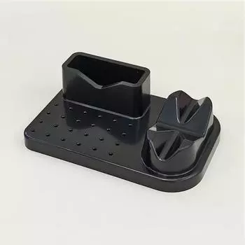 Подставка-дисплей для фрез для маникюрной машинки для тренировок по маникюру, аксессуары для нейл-арта, инструменты для DIY-маникюра, стойка для хранения фрез на 24 отверстия чёрный