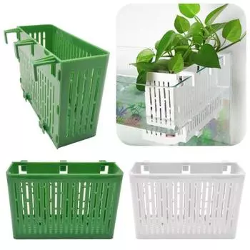 Подставка для аквариумных растений с крючками, подставка для аквариумных растений, аквариумная горшочка, гидропонная корзина белый