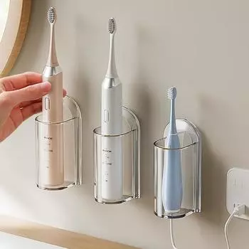 Подставка для электрической зубной щетки, настенный держатель для зубной щетки, экономящий место в ванной комнате, ящик для хранения аксессуаров