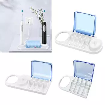 Подставка для электрической зубной щетки с синей крышкой, держатель для электрической зубной щетки для дома и путешествий, принадлежности для ванной комнаты C