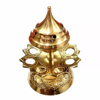 Подставка для ароматических палочек, Akanksha Incense Holder Gold, MYINDIA