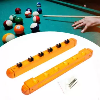 Подставка для бильярдных киев на 6 киев, экономящая место, переносная, настенная, деревянная жёлтый