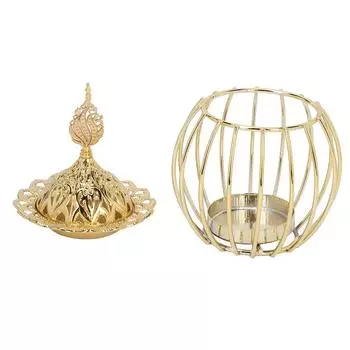 Подставка для благовоний, декоративная золотая металлическая подставка для благовоний на Хэллоуин, Рождество