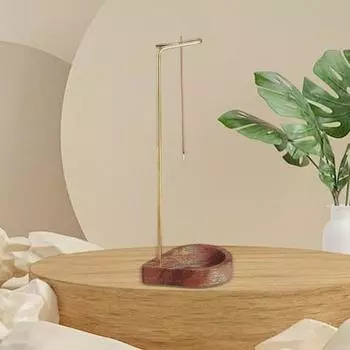 Подставка для благовоний, деревянная пепельница с латунным держателем для благовоний, настольная курильница