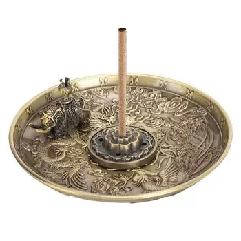 Подставка для благовоний Дракон Феникс Тарелка Палка Горелка Лотос Подставка для слона Домашнее поклонение