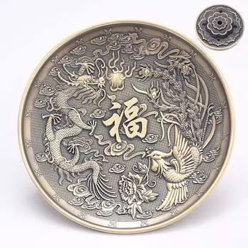 Подставка для благовоний Основа Китайский поднос для благовоний Подставка для благовоний Античная медь Подставка для благовоний Подставка для благовоний One Size